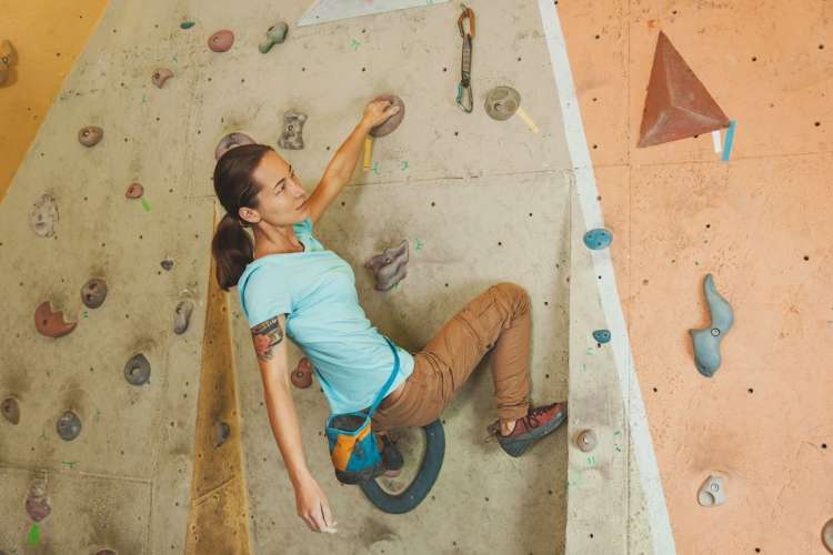 Indoor bouldering is a great corporate team building activity in Portland