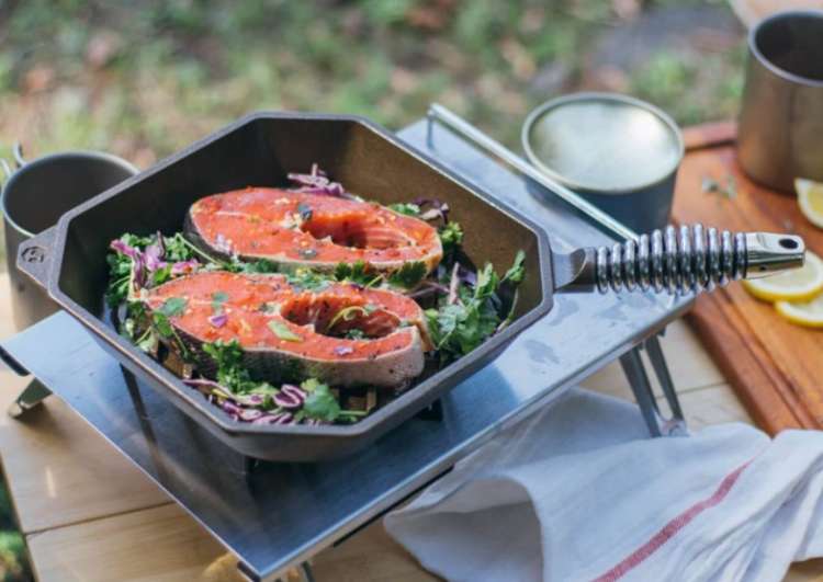 the Finex 10 Cast Iron Grill Pan is one of the best grilling gifts
