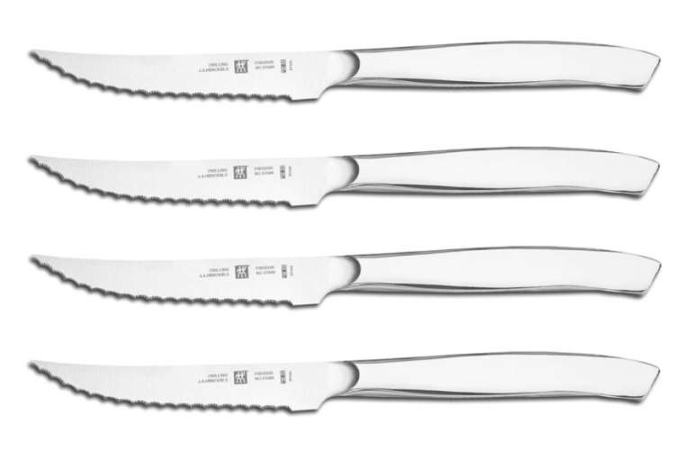 Zwilling 4-Pc Stainless Steel Serrated Mignon Steak Knife Set