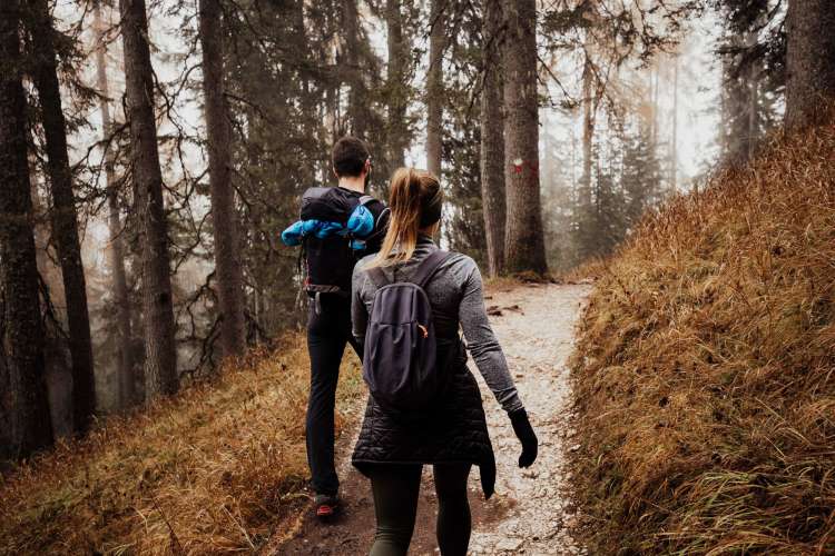 Hiking is a great third date idea for active people.