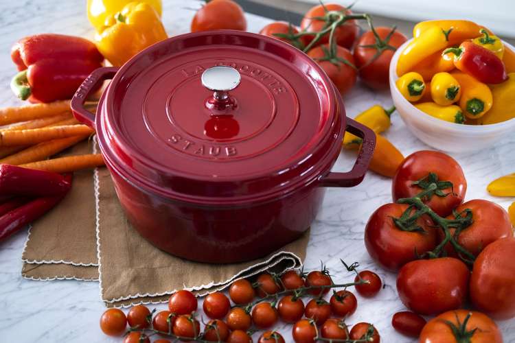 Staub Cast Iron Tall Cocotte in Cherry