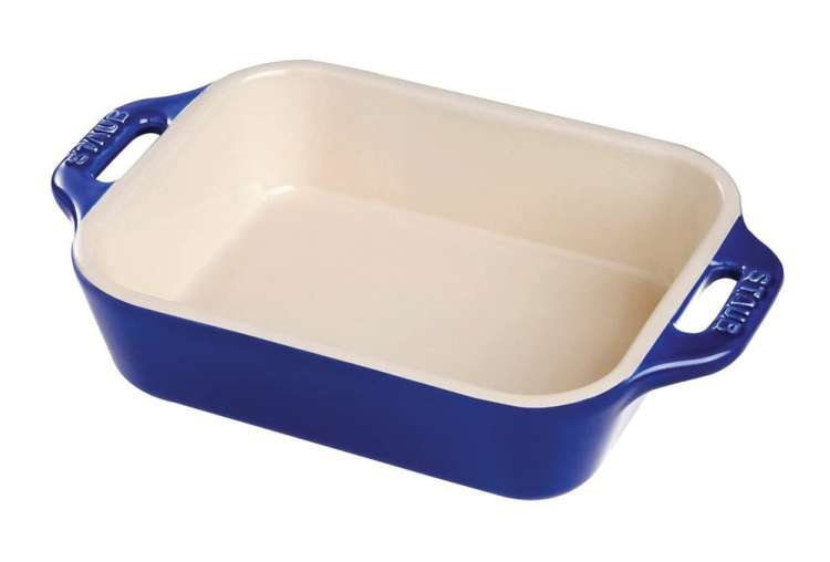 the Staub 13x19 inch Baking Dish is one of the best casserole dishes