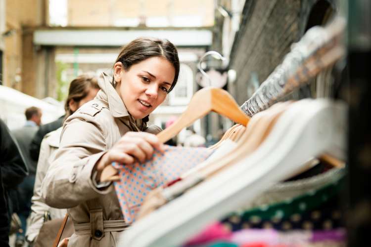 Exploring a flea market is a great date night idea for married couples.