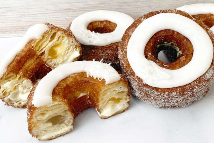 coconut frosted cronut from dominique ansel bakery in nyc