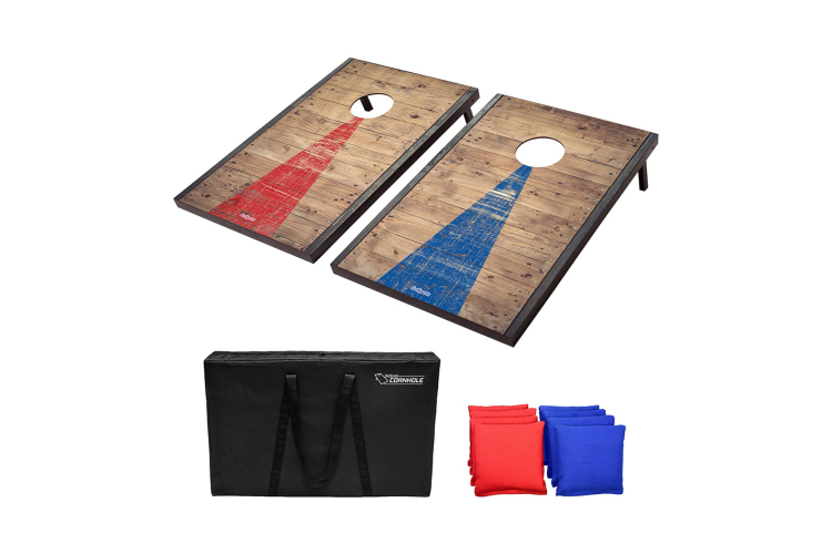 a cornhole set is a fun easter gift idea