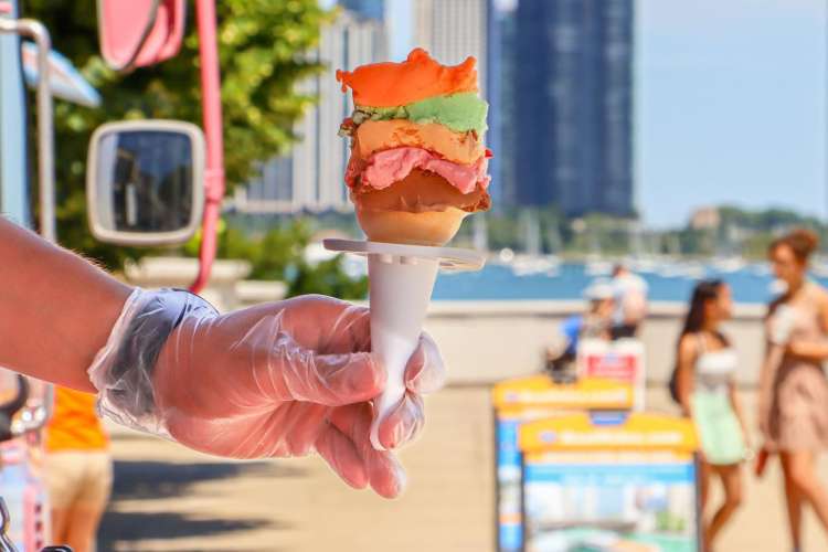 Grab ice cream together for a cool date idea in Chicago.