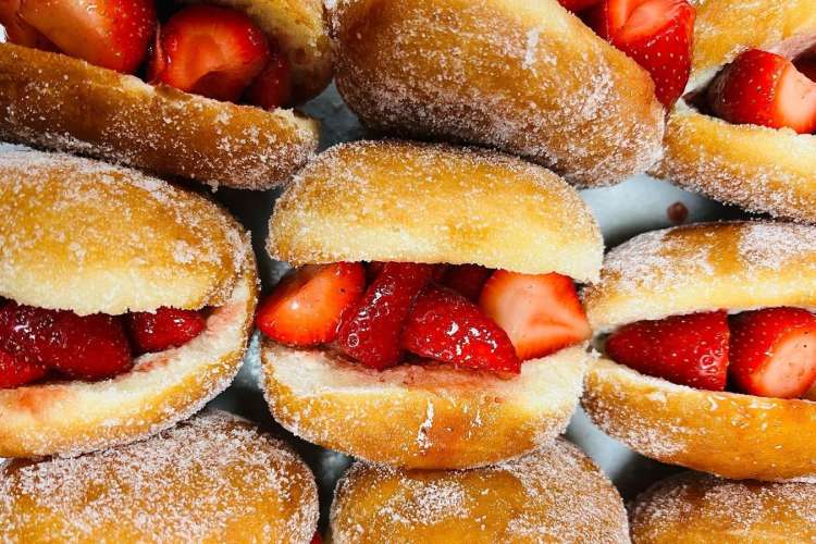 strawberry sliders at revolution donuts are a fun atlanta food