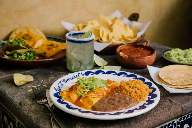 assortment of mexican dishes from joe t garcia's