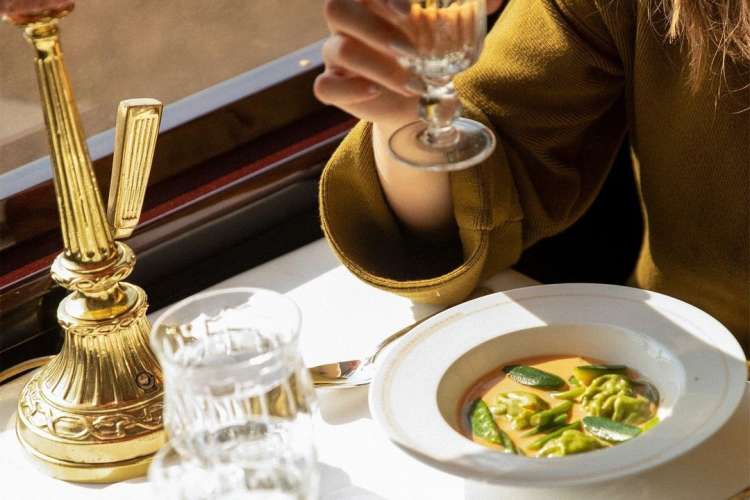 dining on a luxury train