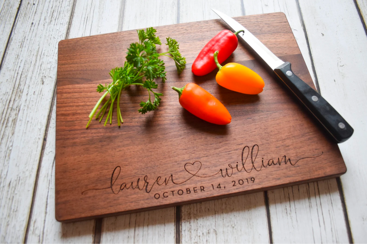 custom engraved cutting board