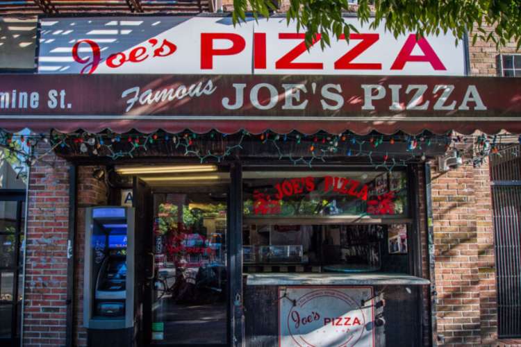 Joe's Pizza is famous for some of the best pizza in Manhattan.