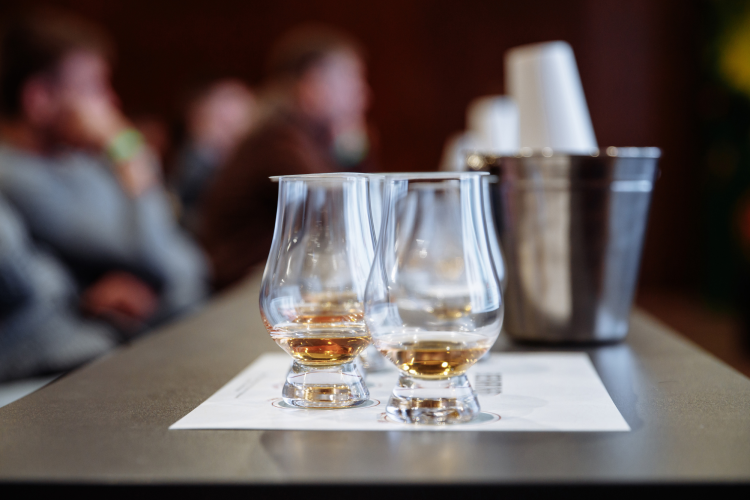 Virtual whiskey tastings are popular team building activities in Philadelphia.