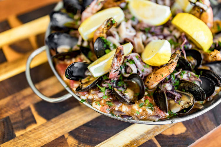 paella is a delicious bowl recipe