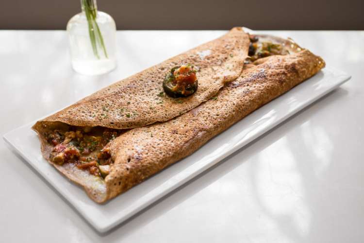 a wheat crepe 