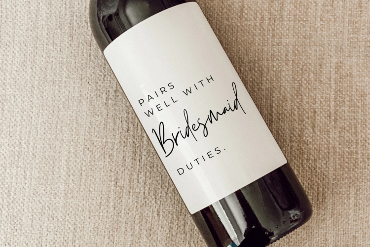 customized wine bottle label