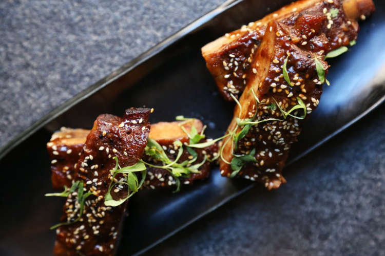 tea smoked spare ribs from buddakan nyc