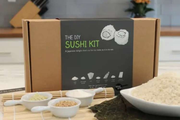 a diy sushi kit is a fun 40th birthday gift idea