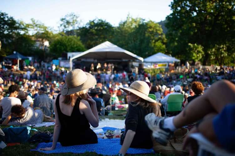 attend the cathedral park jazz festival for a fun thing to do in portland