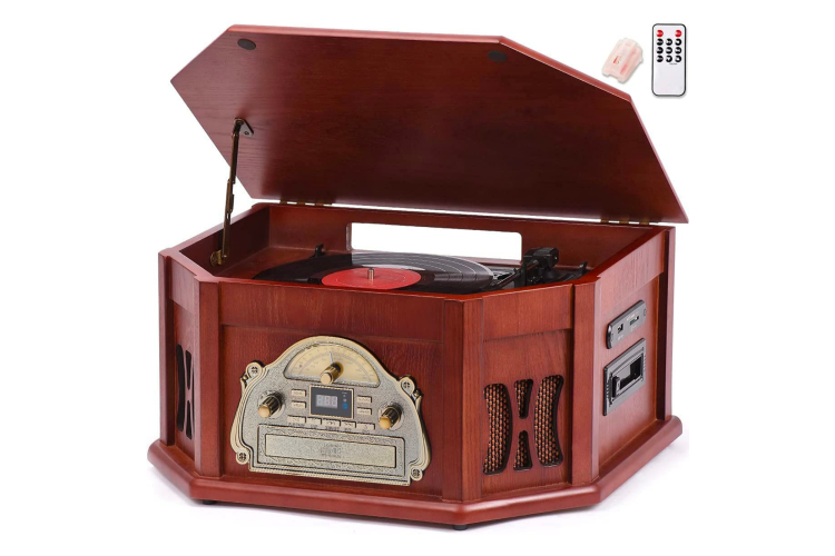 retro style turntable record player