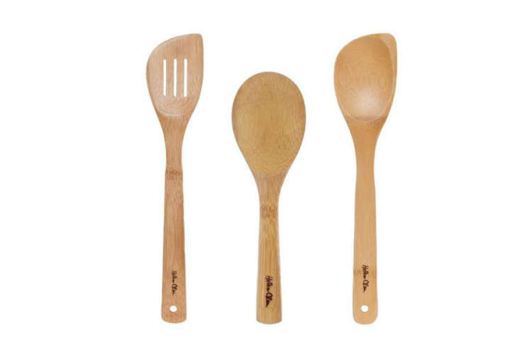 the Helen's Asian Kitchen Natural Bamboo 3-Pc Stir Fry Set is a common asian cooking utensil set