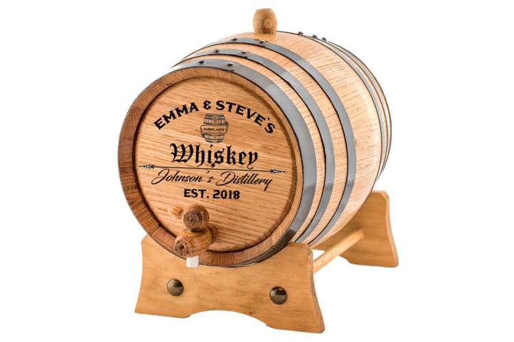 a personalized whiskey barrel is a unique gift for cocktail lovers