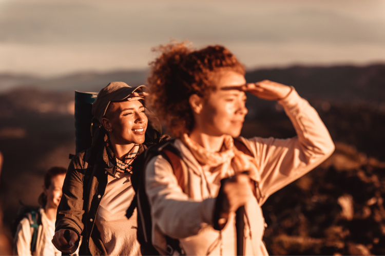 friends on a hike