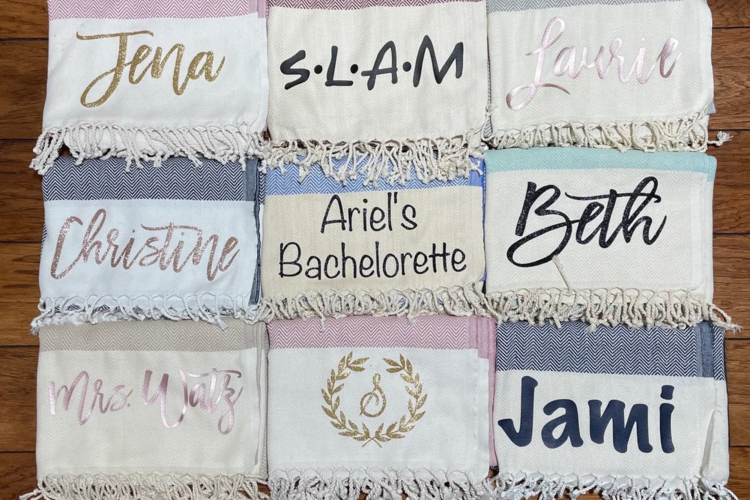 custom embroidered beach towels