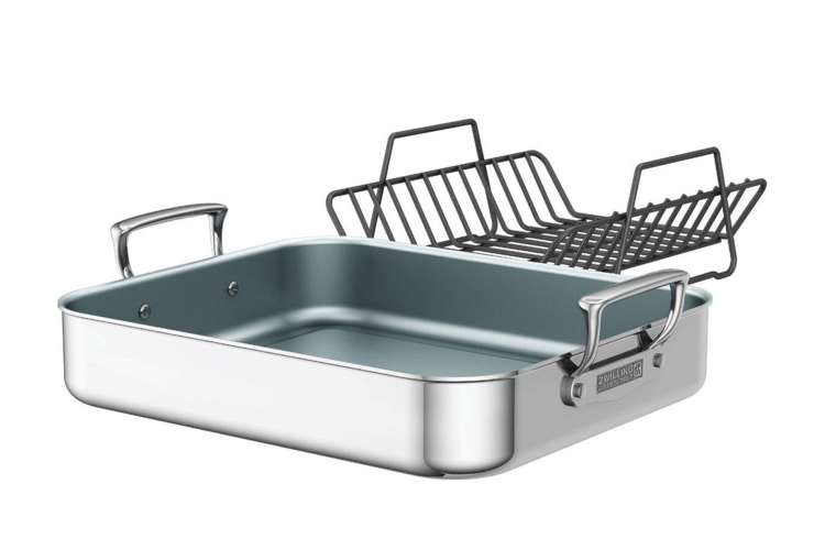 Be ready for your next feast w/ Cuisinart's Steel Roasting Pan Set for $40  (Reg. up to $100)