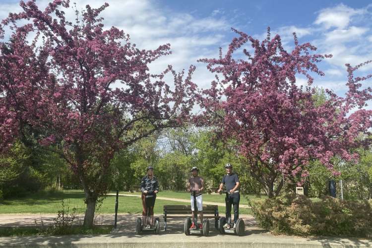 A segway tour is a great team building activity in Calgary