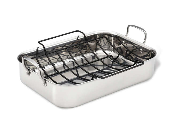 Anolon Try-Ply-Clad Rectangular Roaster With Nonstick Rack 