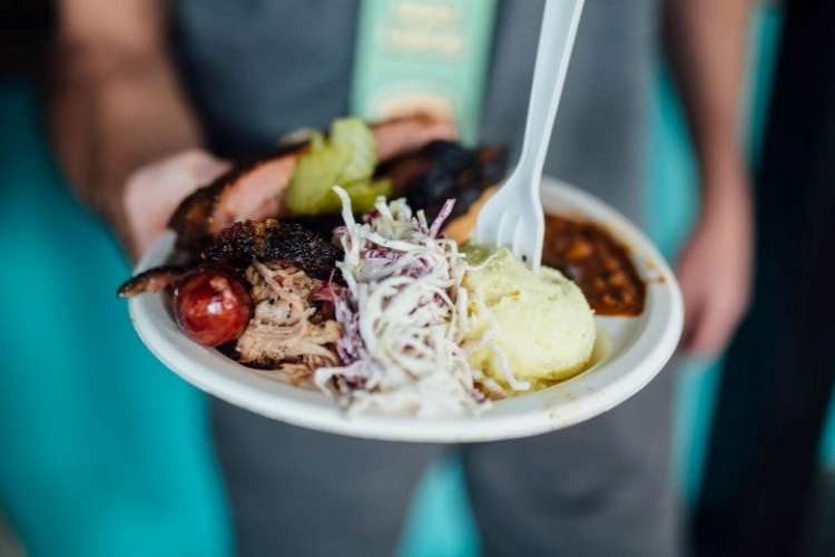 brisket plate from franklin barbecue in austin