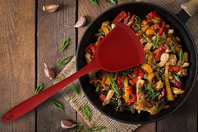 the Helen's Asian Kitchen Silicone Wok Spatula is a useful asian cooking utensil
