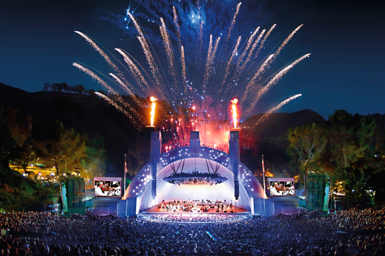 fireworks at the hollywood bowl