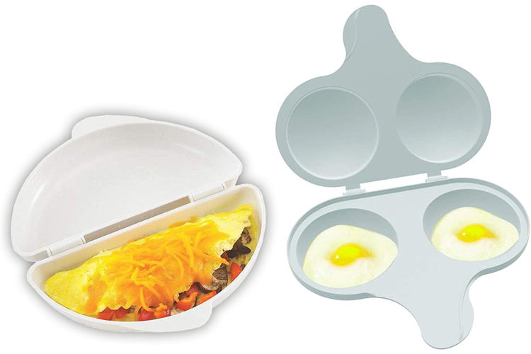 Egg Poacher 2 Cavity Microwave Breakfast Cooking Utensil Egg Boiler For  Home Kitchen Appliances Egg Cookers