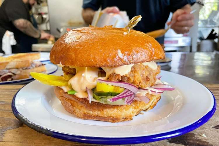 Luke's Chicken Sandwich from Hambone, the best fried chicken in New Orleans