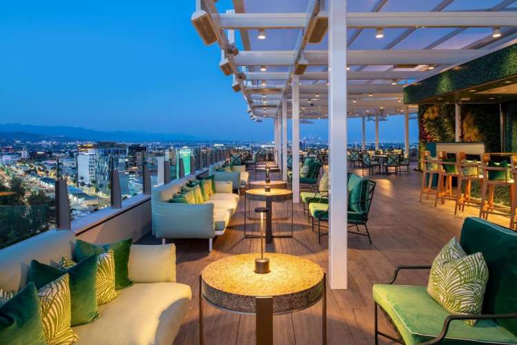 The Rooftop by JG is a quintessential restaurant for a view of Los Angeles.