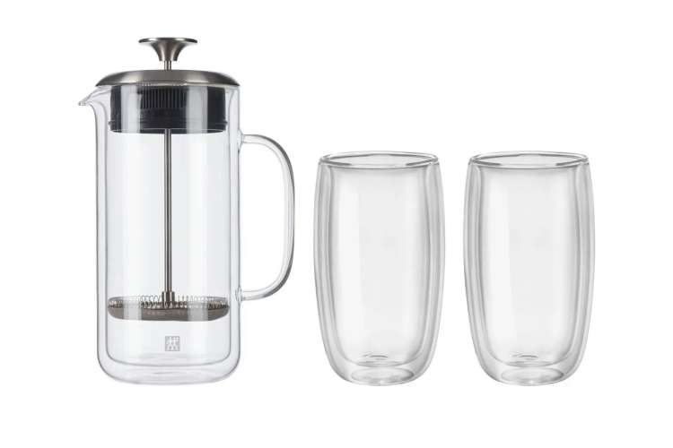 A French press set is a great gift for a sister-in-law who loves coffee.