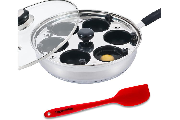 Eggssentials Poached Egg Maker – Nonstick 6 Egg Poaching Cups