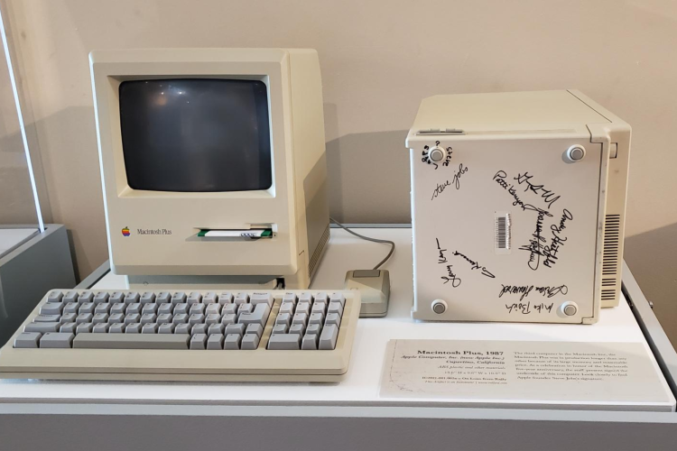 a 1980s computer signed by Steve Jobs and others