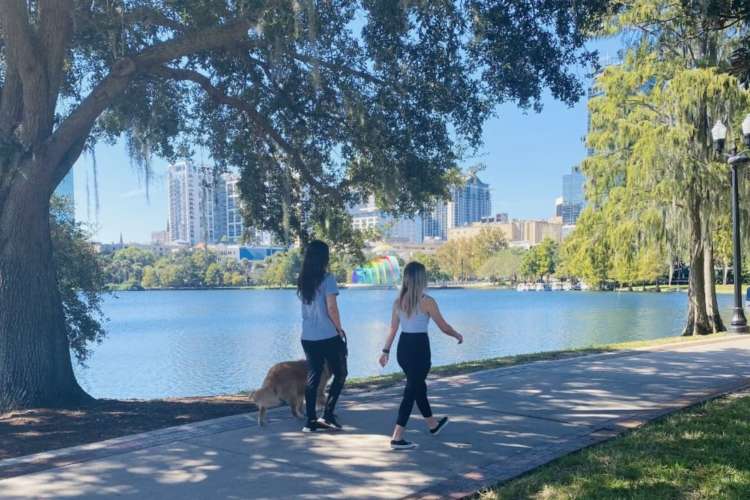 Lake Eola Park is a great venue for team building activities in Orlando.