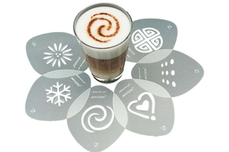 cappuccino art stencils are a cute long distance relationship gift