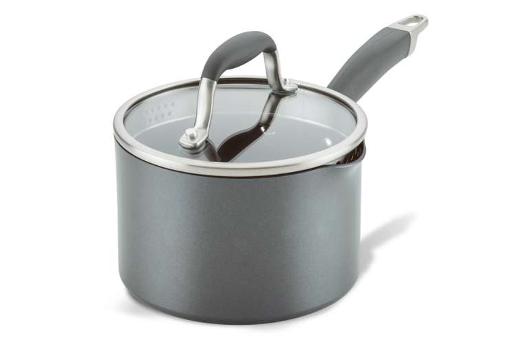 Sedona Pro Stainless Steel 3.5-Qt. Saucepan with Draining Lid - Silver