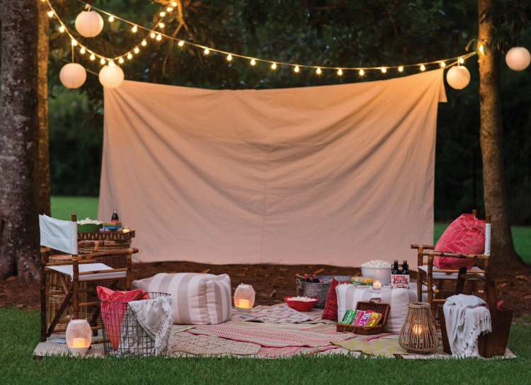 throw a DIY backyard movie night