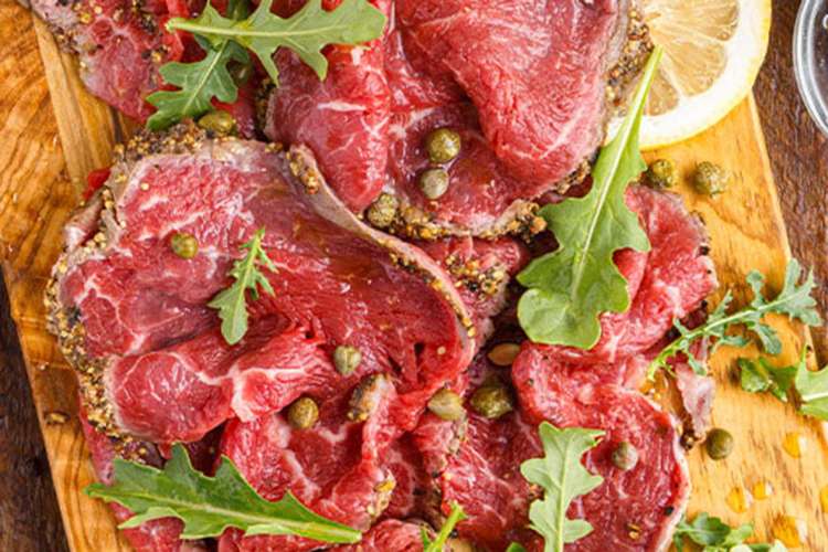 beef carpaccio is has a delightful range of tastes and textures