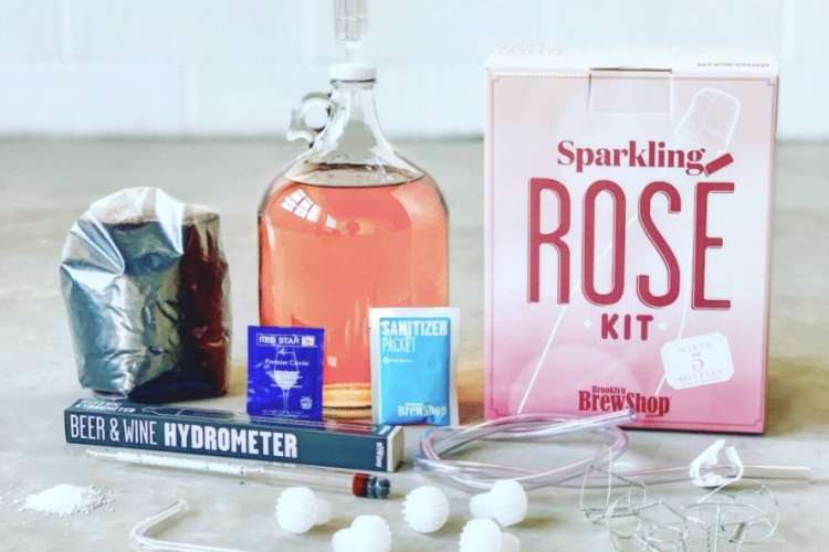 a Sparkling Rosé Kit is a fun romantic gift