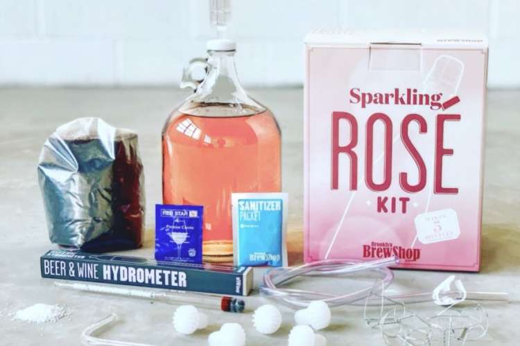 the Brooklyn BrewShop Sparkling Rosé Kit is one of the best diy food kits