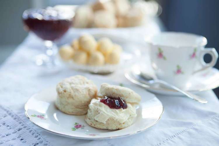 a high tea party with scones