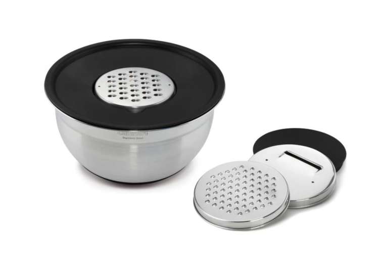 These  Mixing Bowls Come With Ingenious Grater Attachments