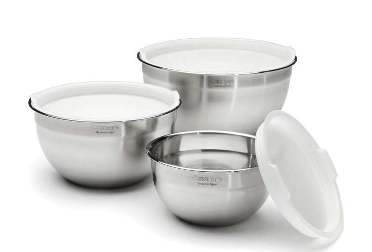 Cuisinart Stainless Steel Mixing Bowls With Lids - Set of 3