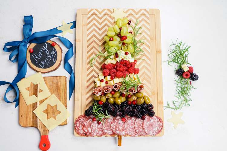 christmas charcuterie board is a festive healthy christmas appetizer